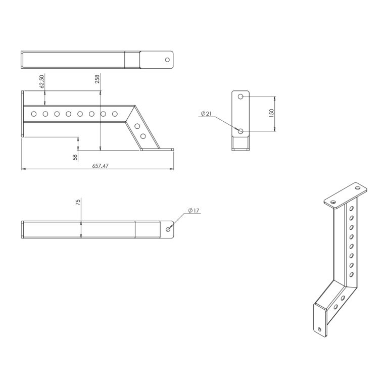 Modular Rack Front Legs | FITEK Anti-Tip Base Extensions