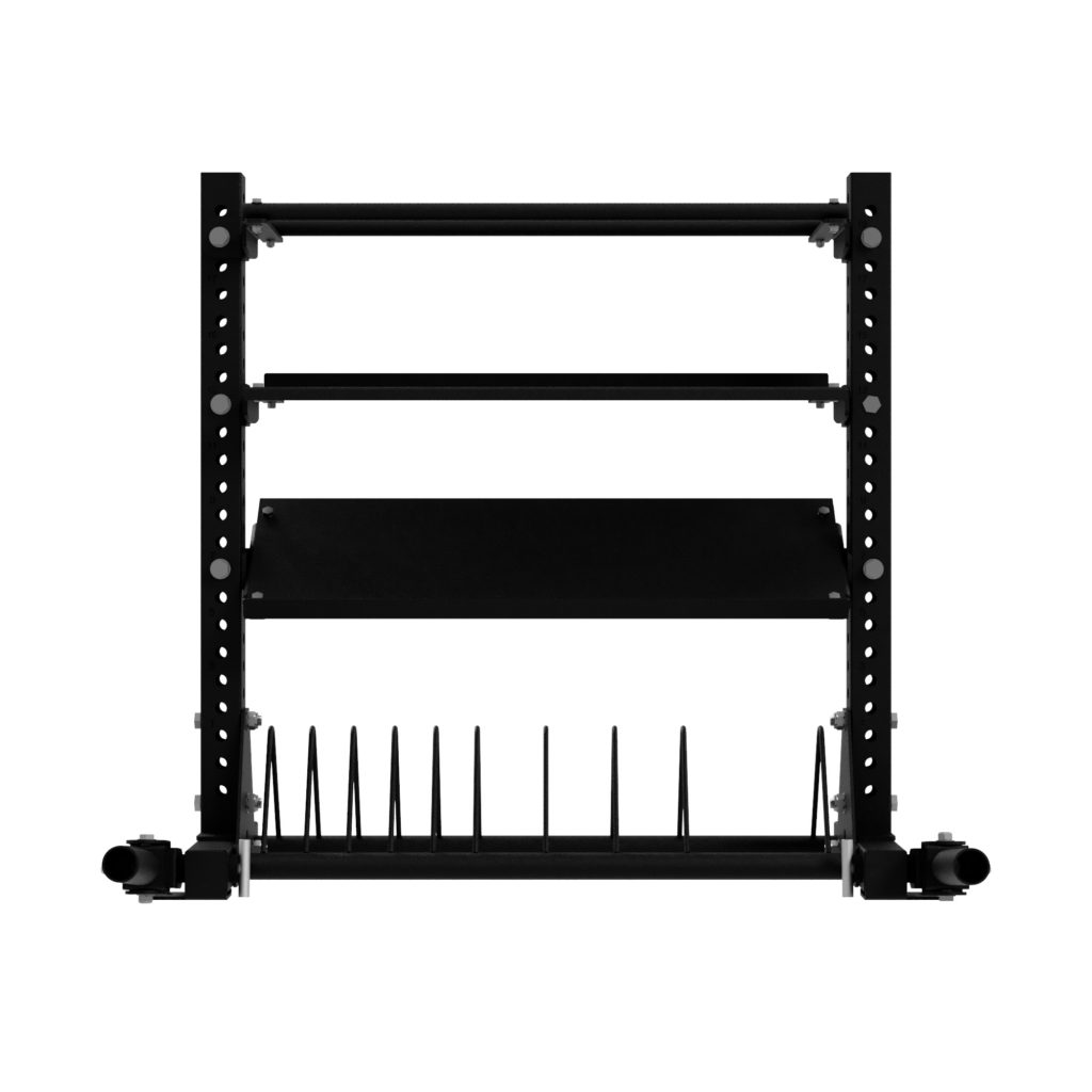 FITEK All-In-One Gym Storage Rack | 4-Tier Modular Shelves