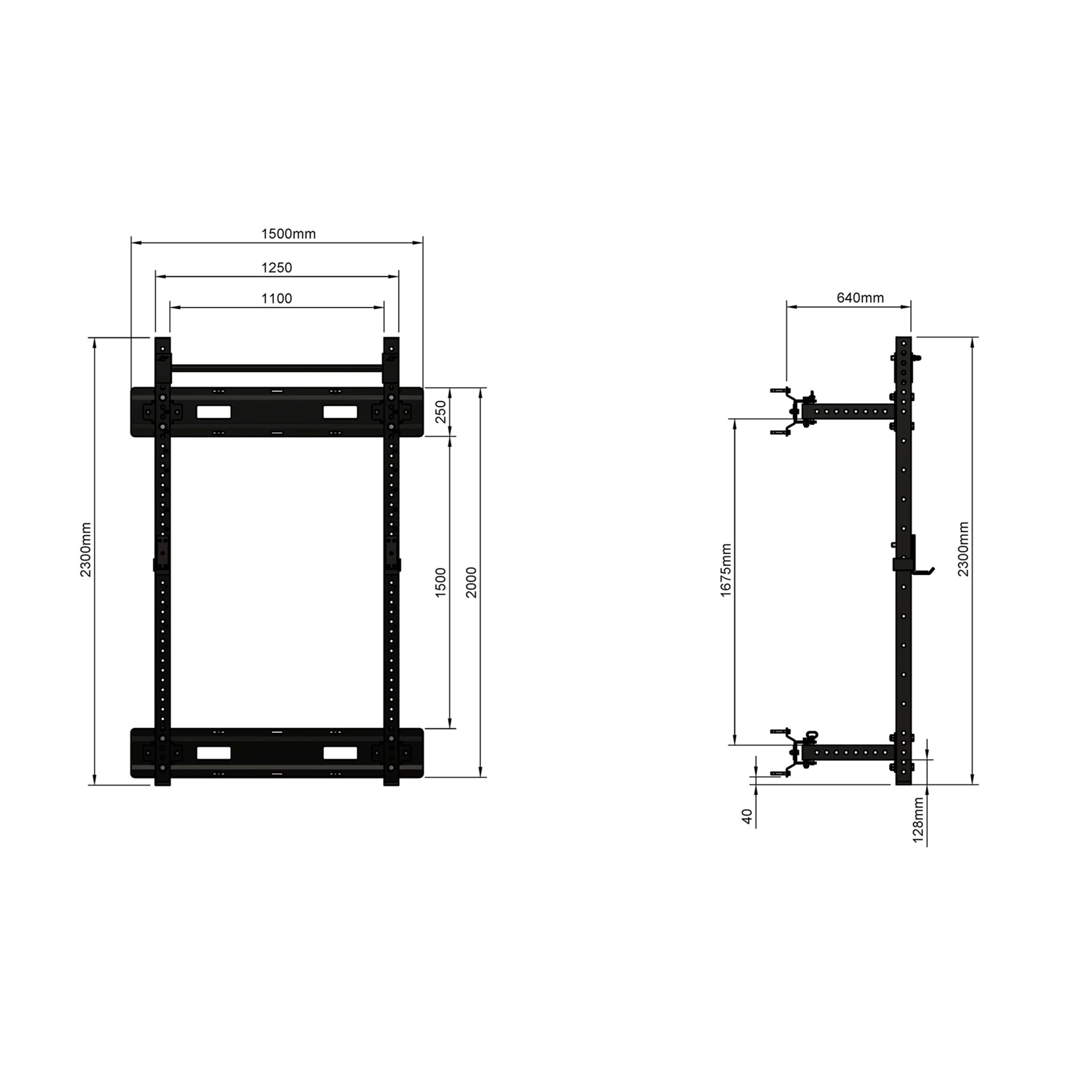 Wall Mount Folding Rack FITEK Wall Mount Folding Rack FITEK